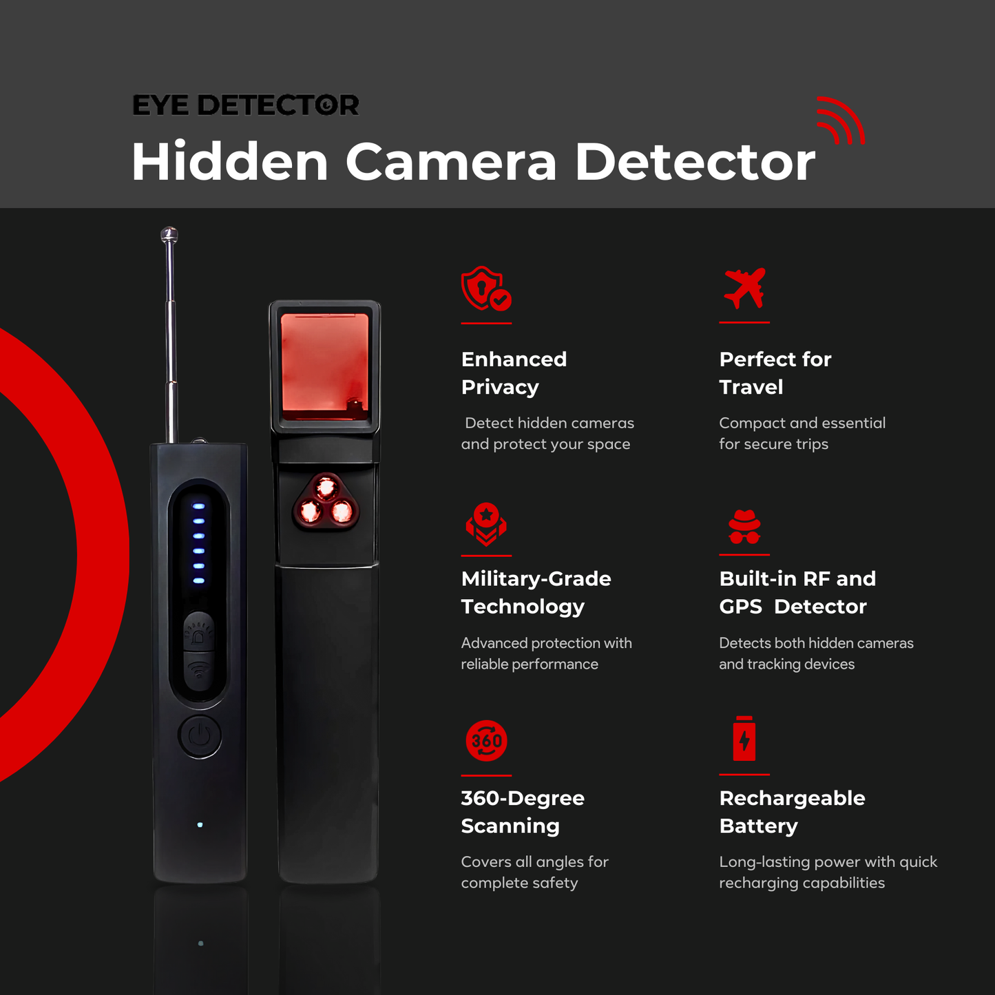 Hidden Camera Detector 3 Pack