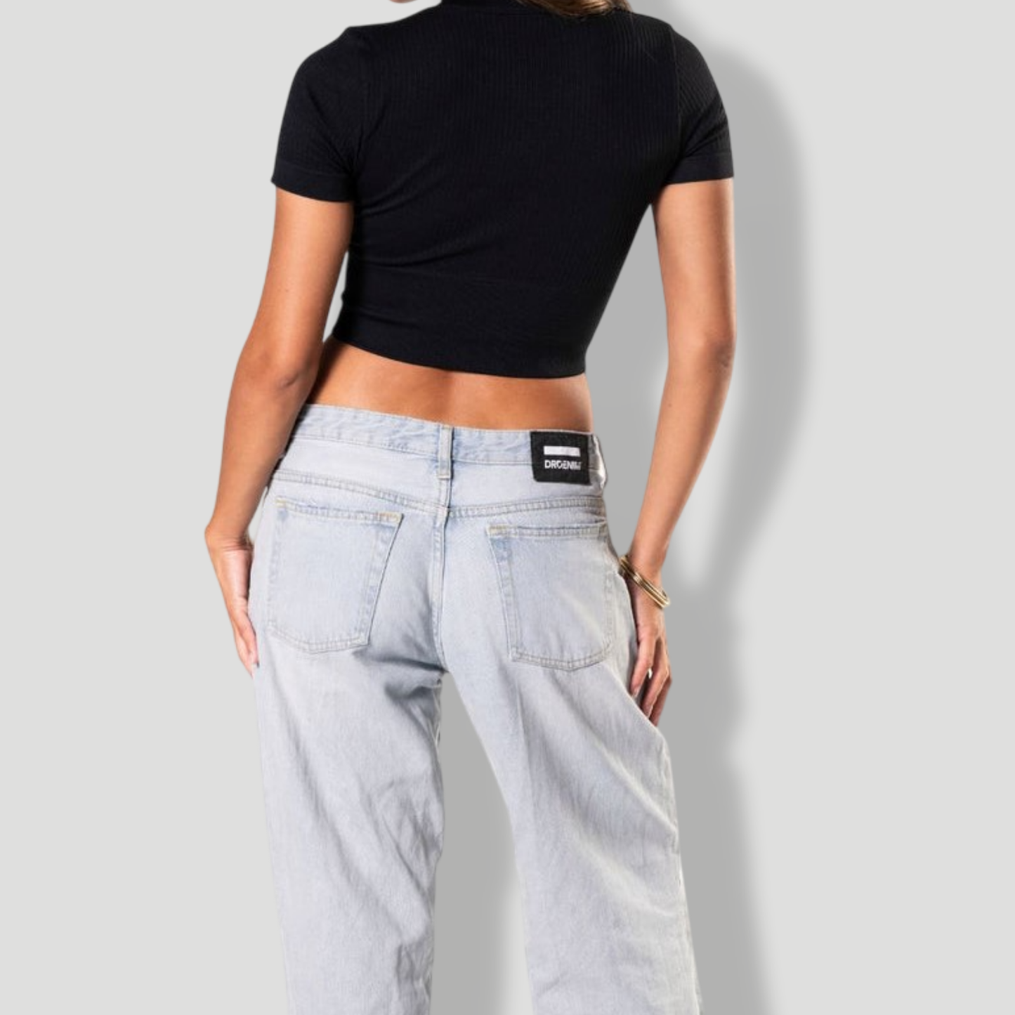 Seamless Ribbed Zip-Front Short Sleeve Crop Top