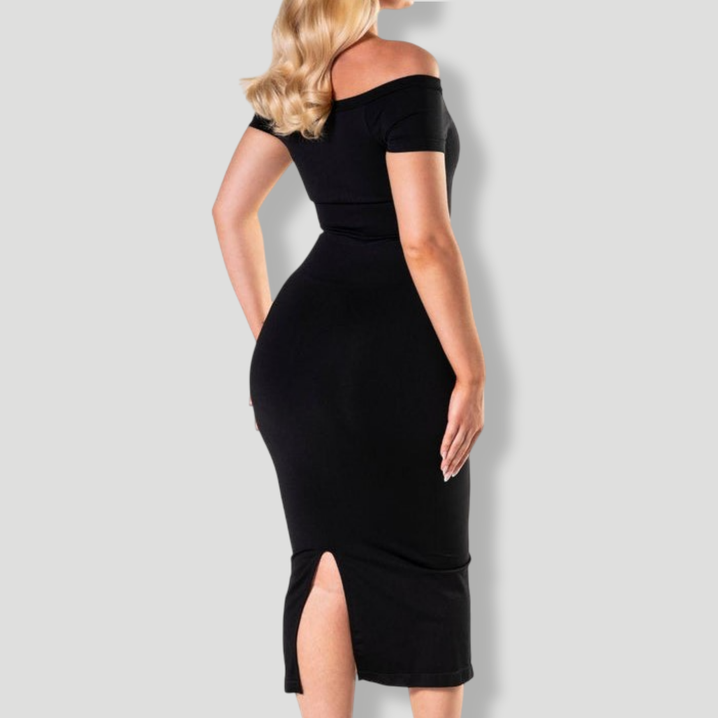 Off-Shoulder Shapewear Split Dress