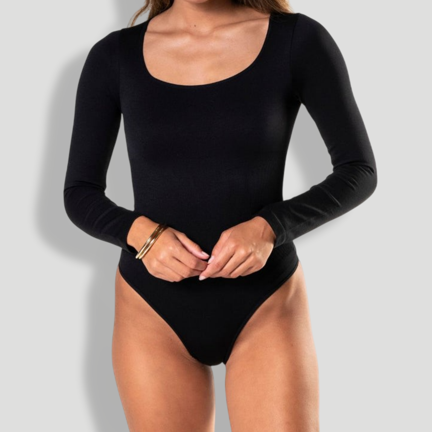 Long Sleeve Thong Bodysuit