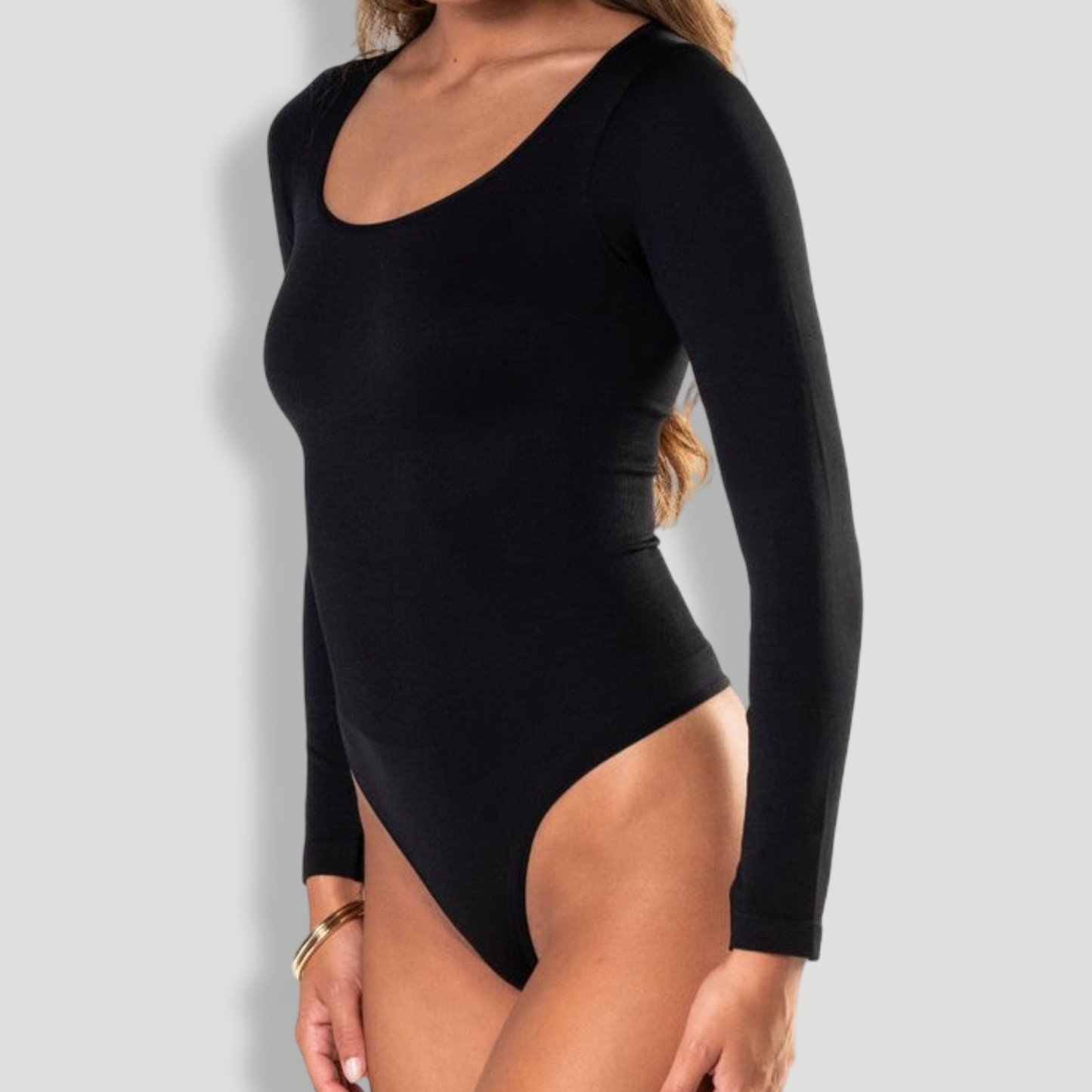 Long Sleeve Thong Bodysuit