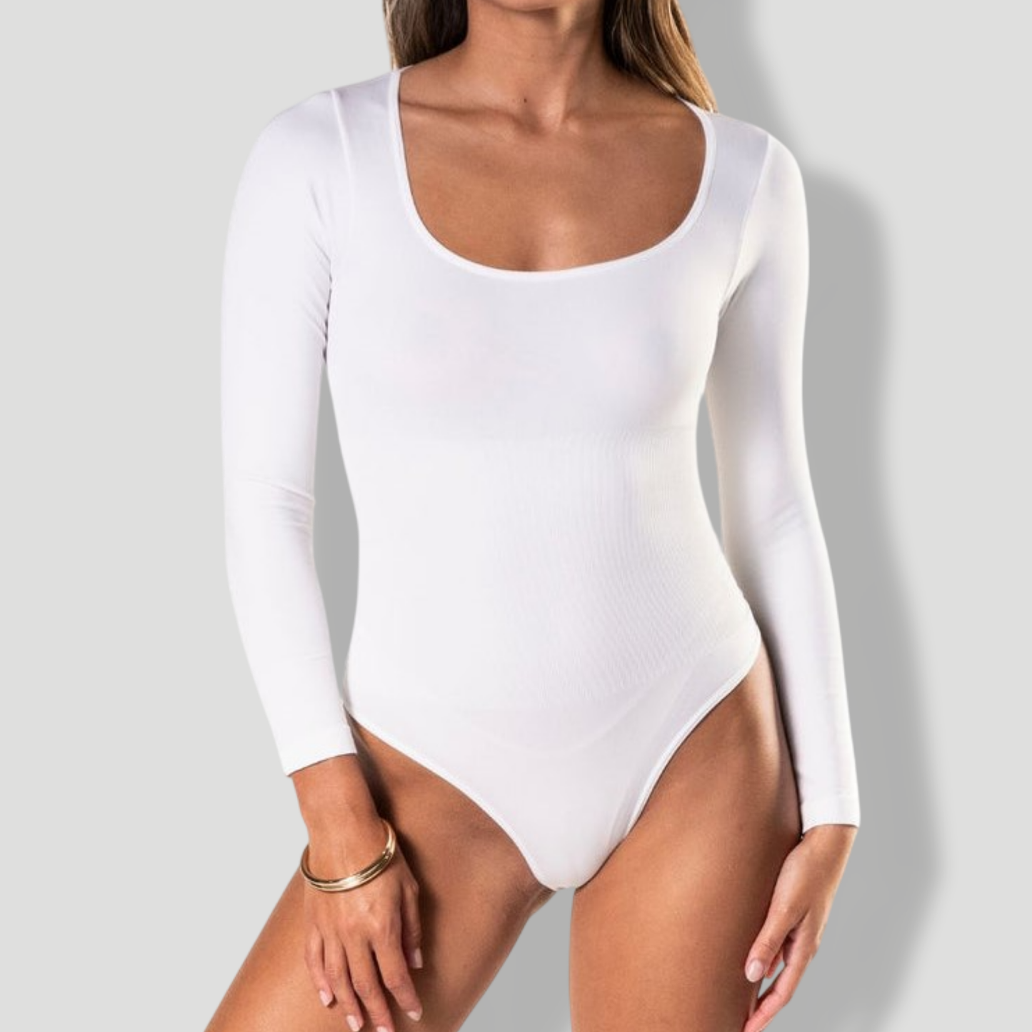 Long Sleeve Thong Bodysuit