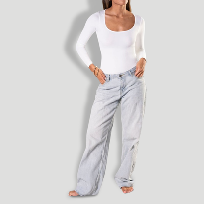 Long Sleeve Thong Bodysuit