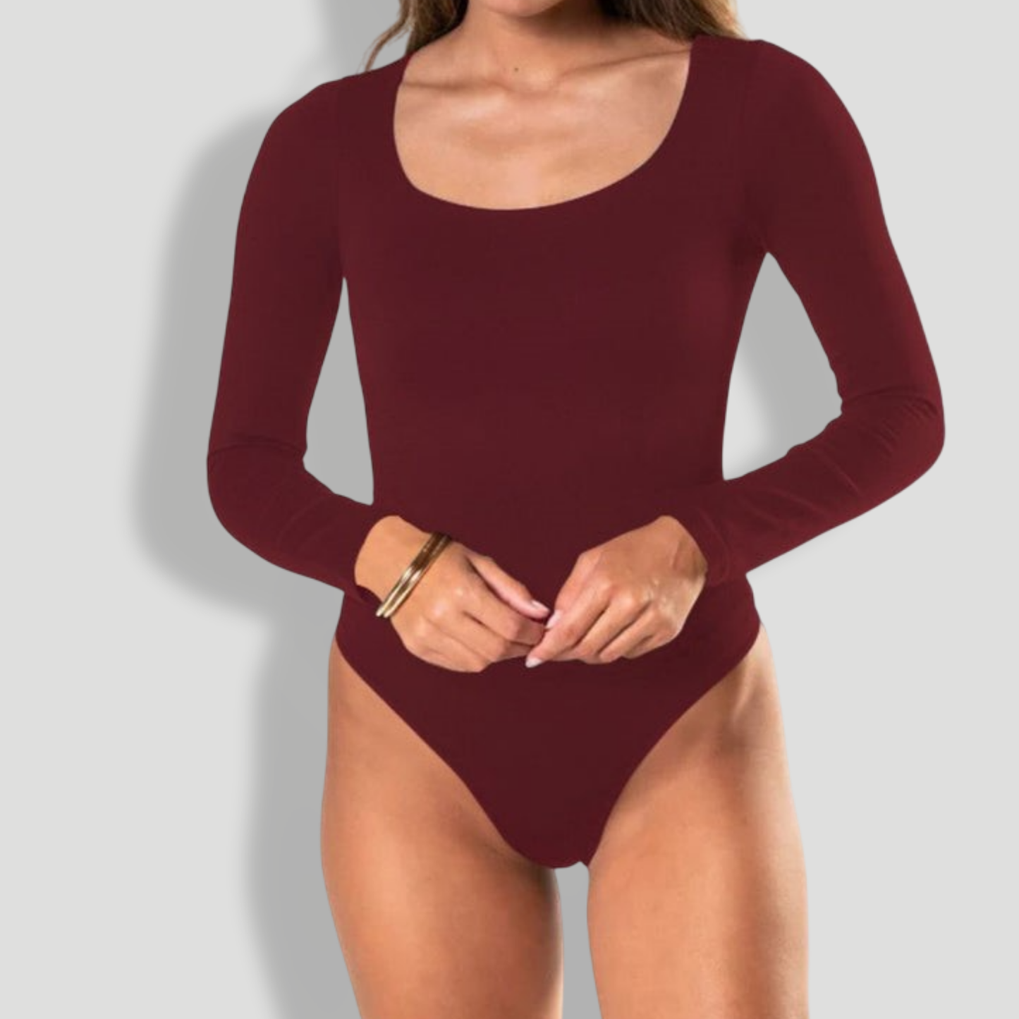 Long Sleeve Thong Bodysuit