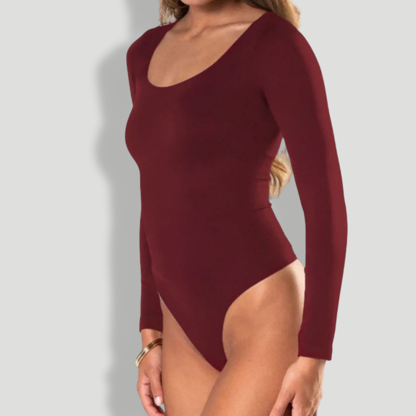 Long Sleeve Thong Bodysuit