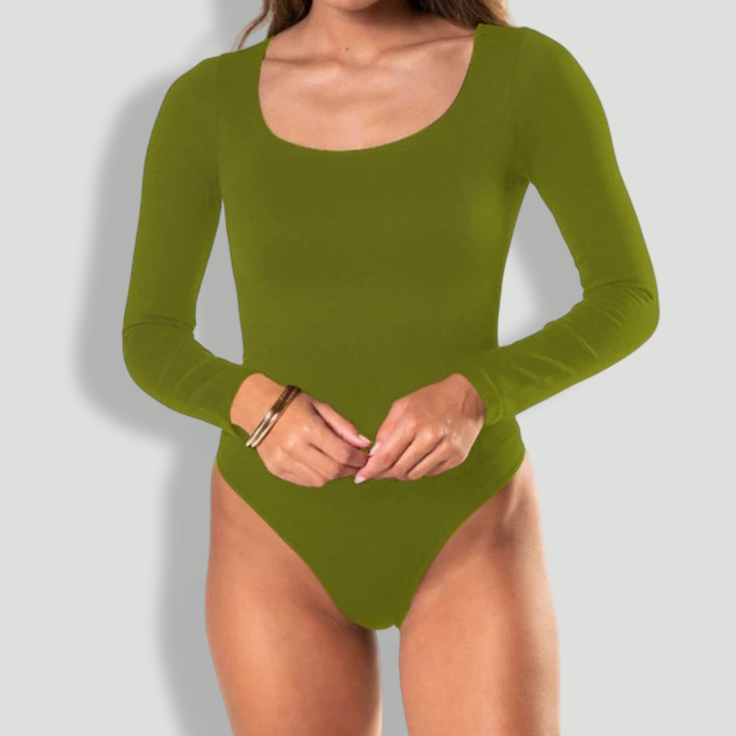 Long Sleeve Thong Bodysuit