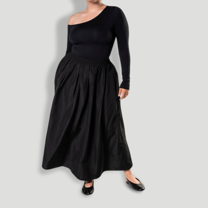 One Shoulder Long Sleeve Thong Bodysuit