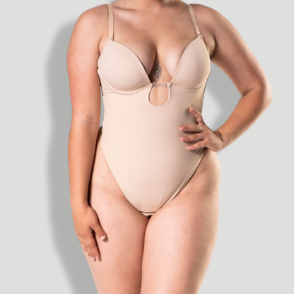 Plunge Shapewear Thong Bodysuit