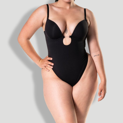 Plunge Shapewear Thong Bodysuit