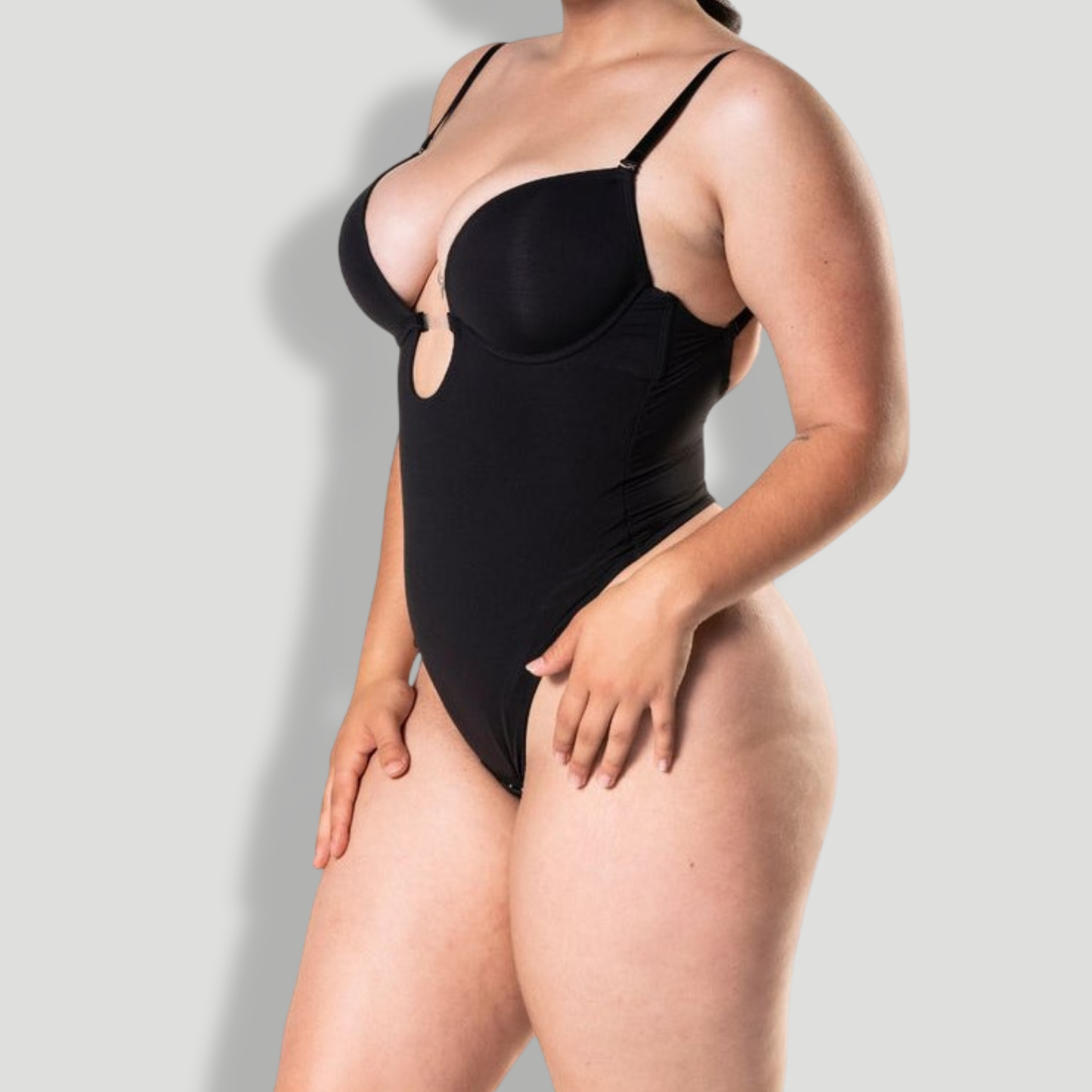 Plunge Shapewear Thong Bodysuit
