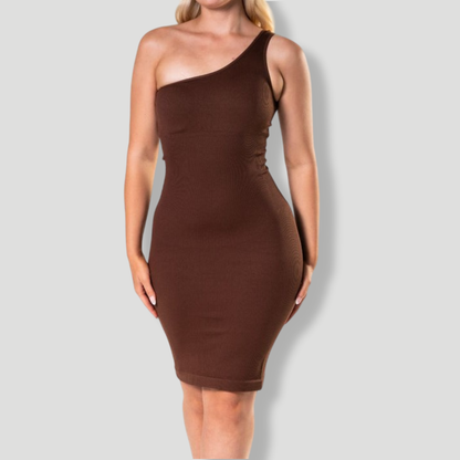 One Shoulder Shapewear Mini Dress