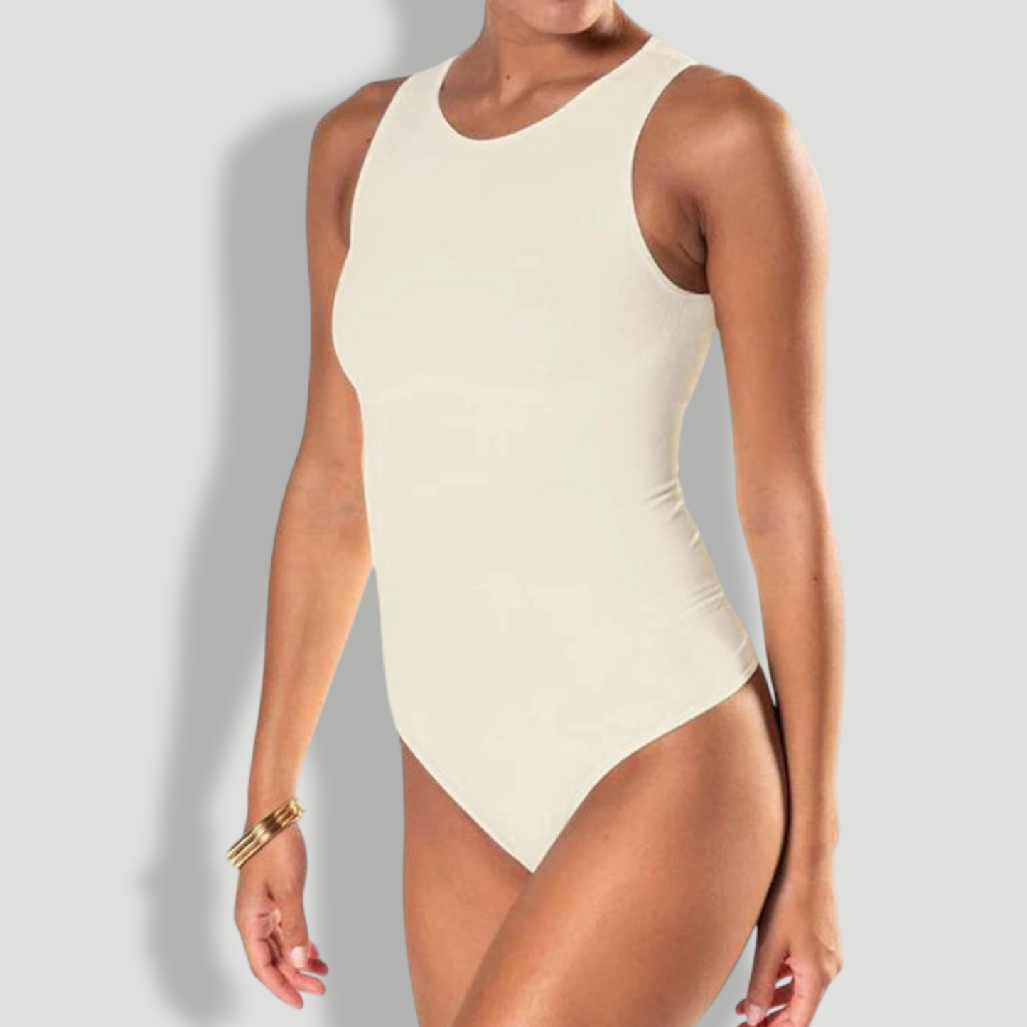 Round Neck Thong Bodysuit