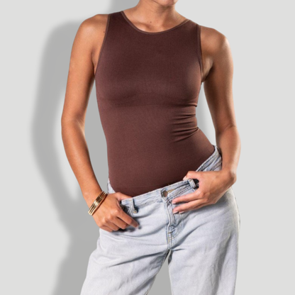 Round Neck Thong Bodysuit