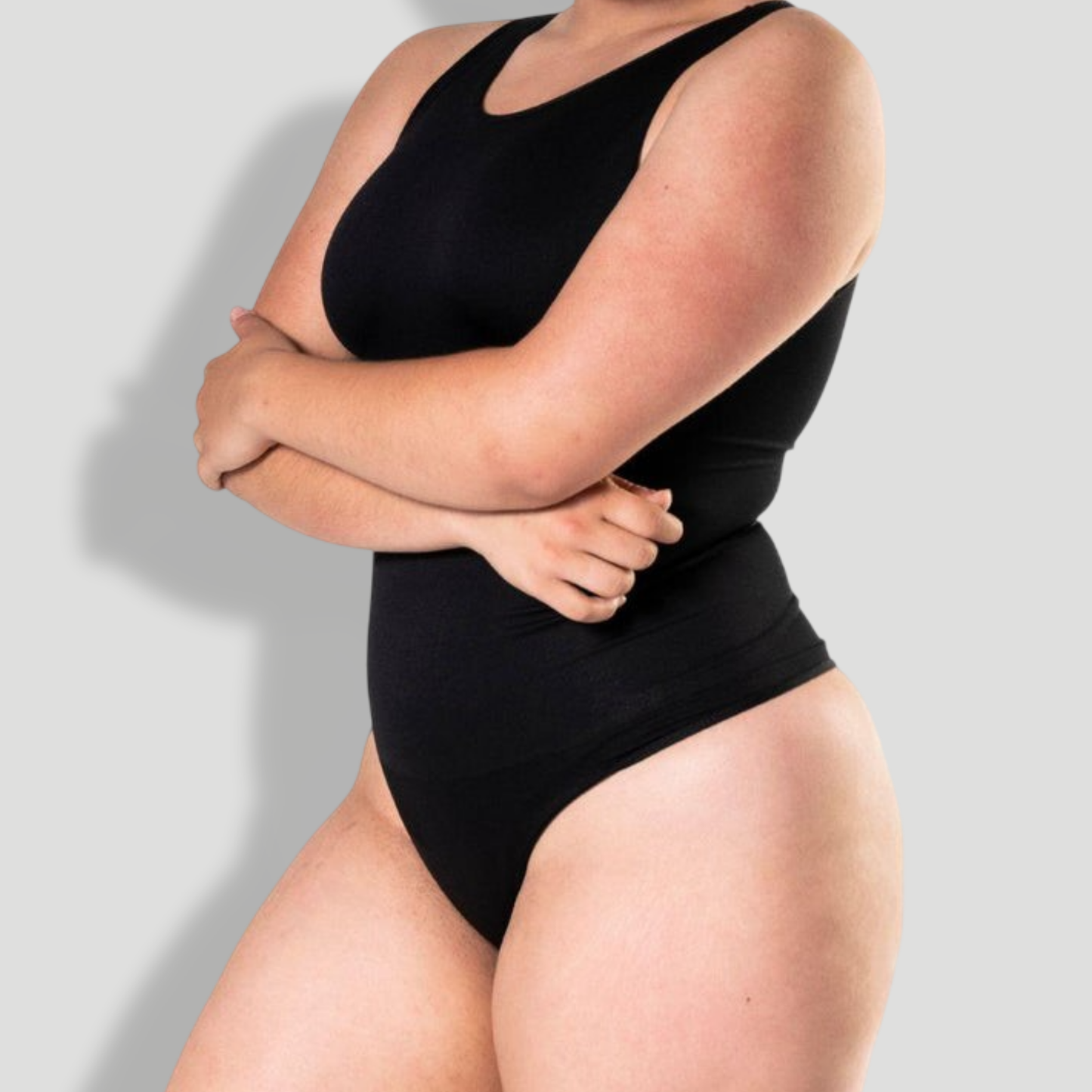 Round Neck Thong Bodysuit