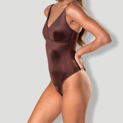 Satin Snatched Thong Bodysuit