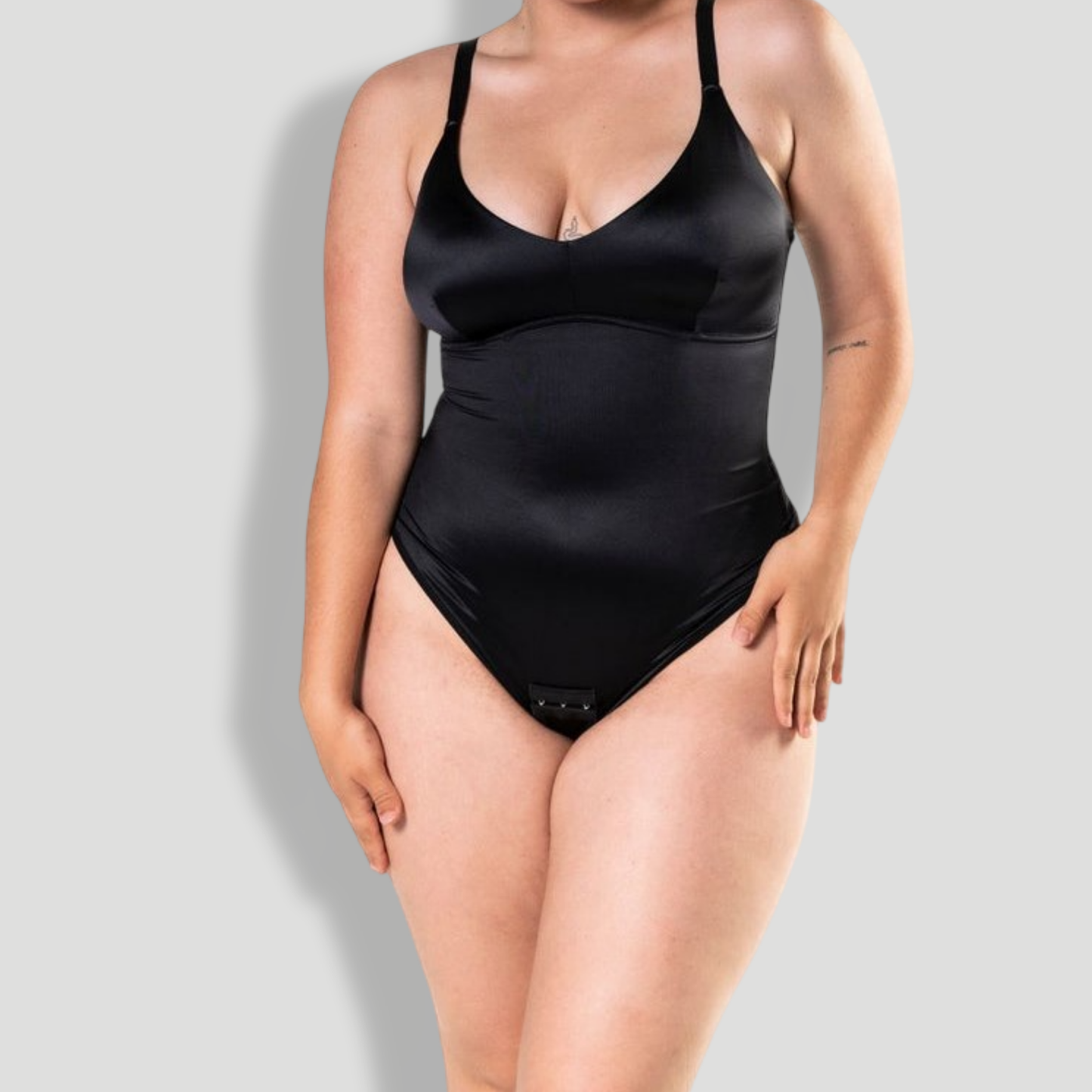 Satin Snatched Thong Bodysuit