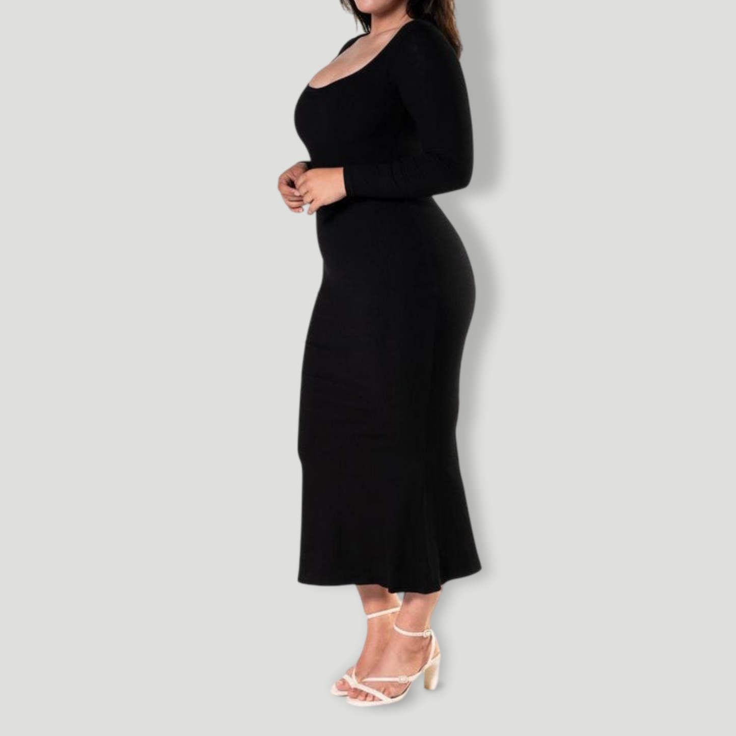 Shapewear Long Sleeve Dress