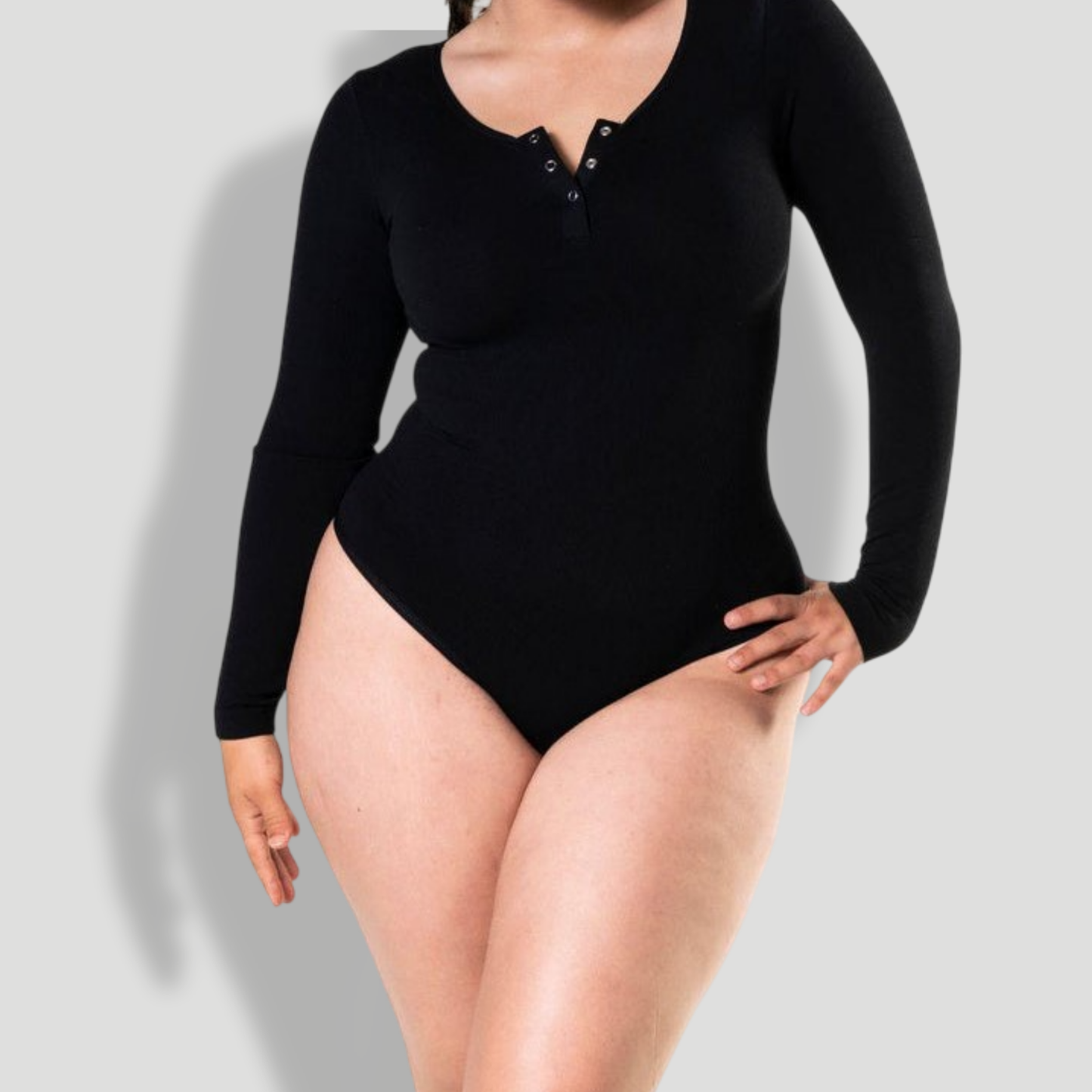 Seamless Long Sleeve Thong Bodysuit
