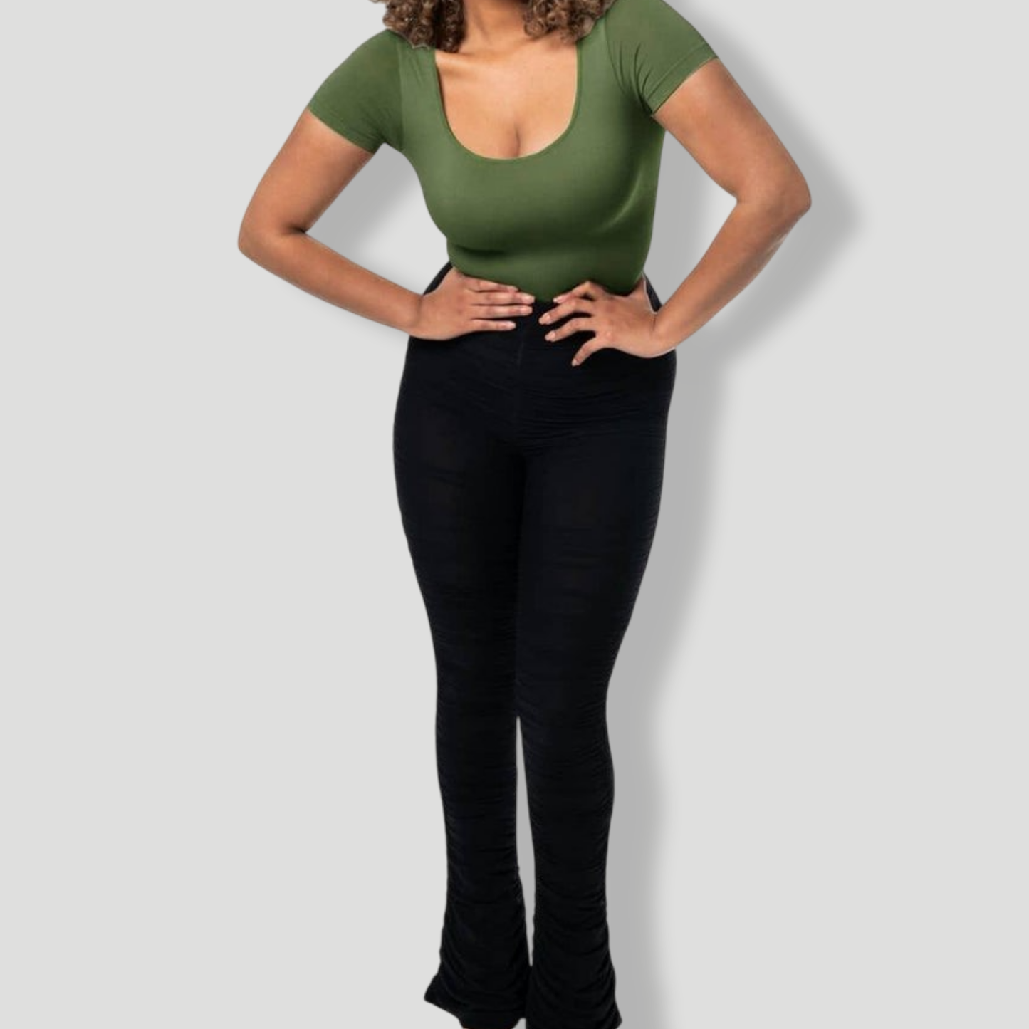 Square Neck Thong Bodysuit