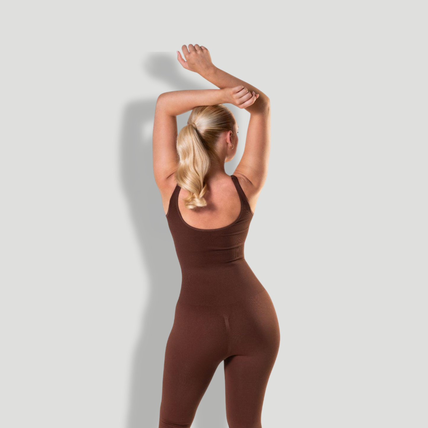 Square Neck U-Back Flared Jumpsuit