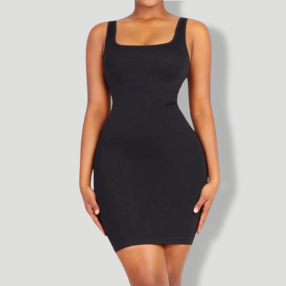 Square-Neck Seamless Mini Dress