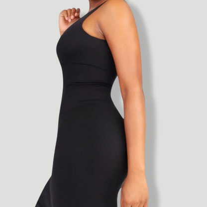 Square-Neck Seamless Mini Dress