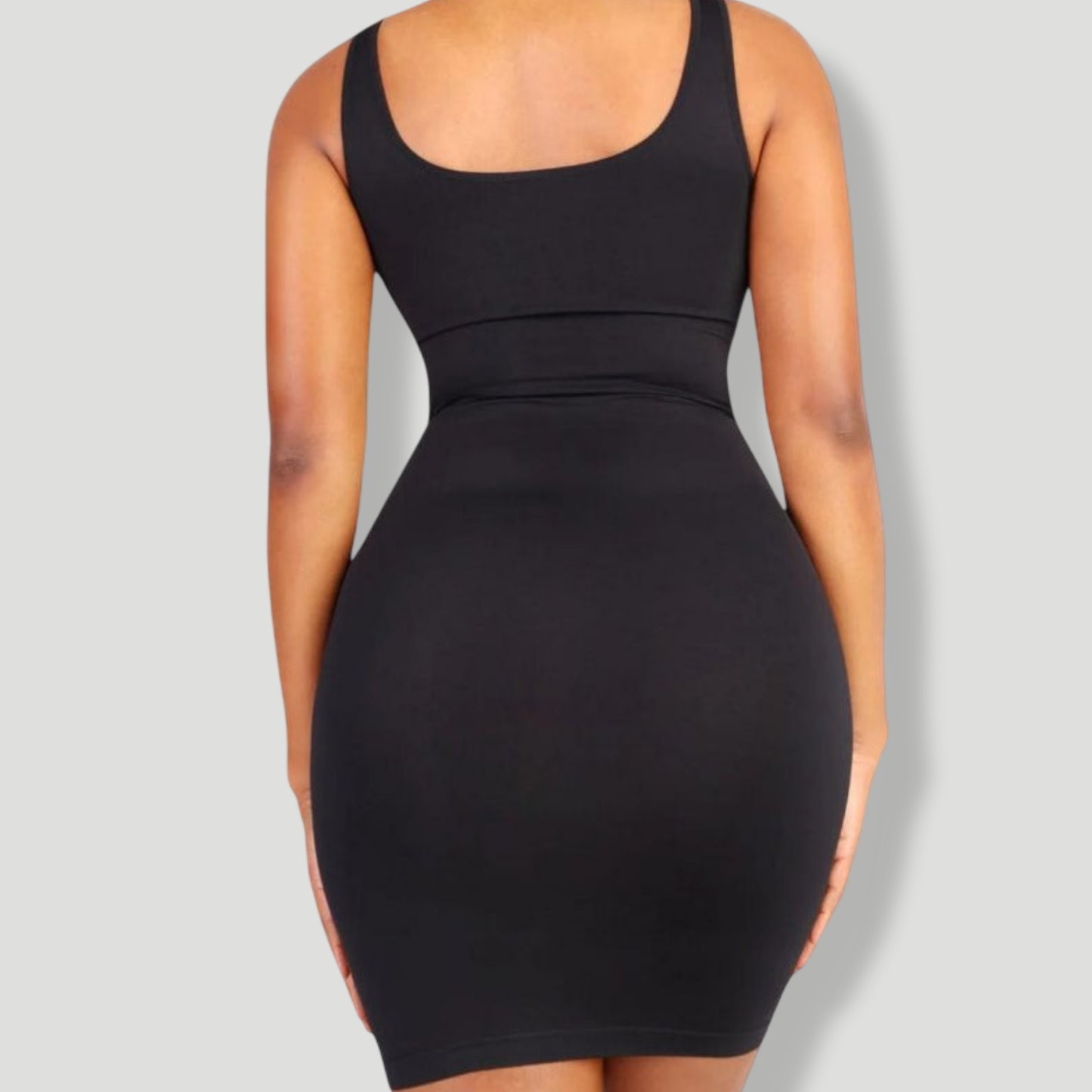Square-Neck Seamless Mini Dress