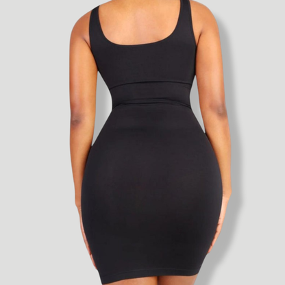 Square-Neck Seamless Mini Dress