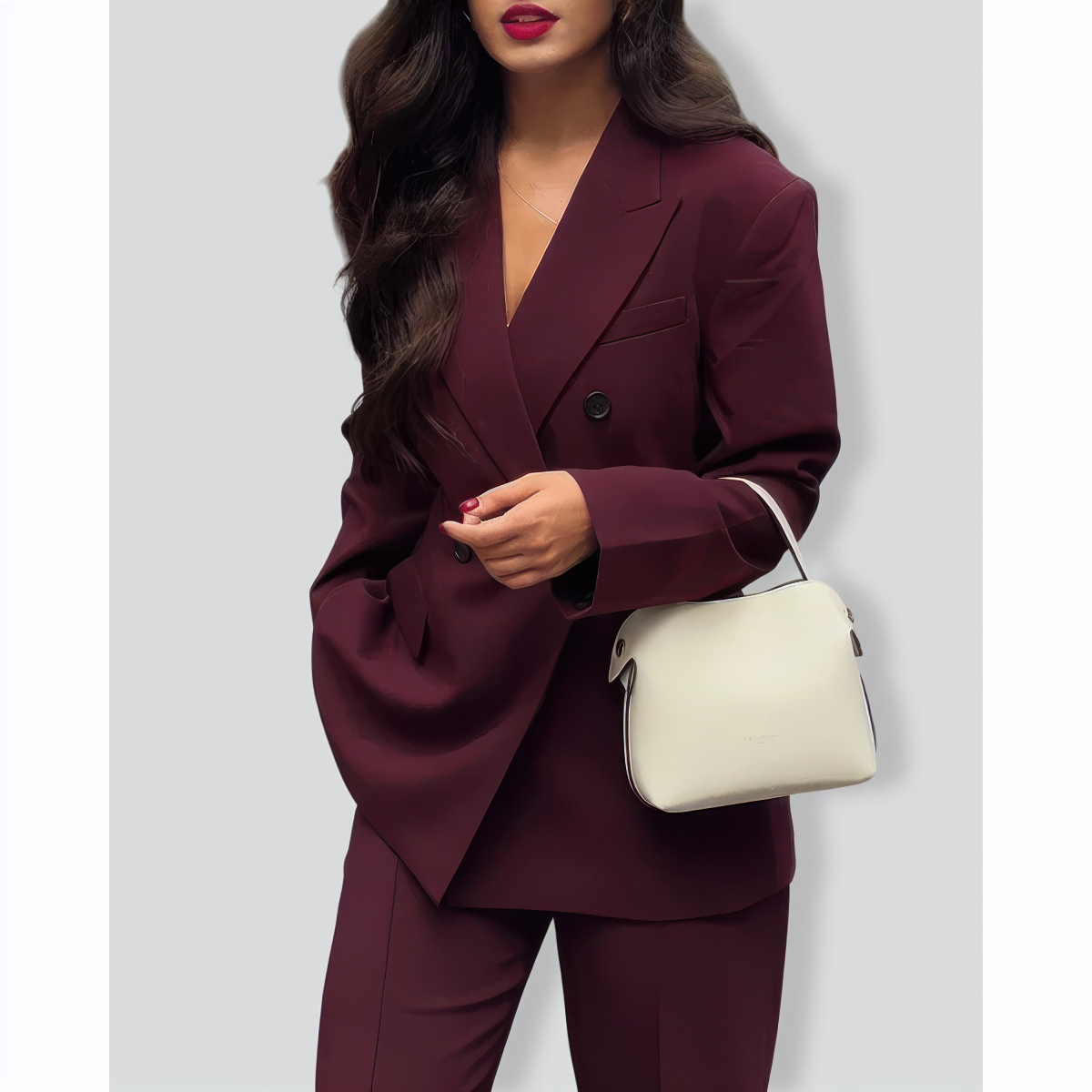 Lapel Blazer & Pants Two-Piece Set