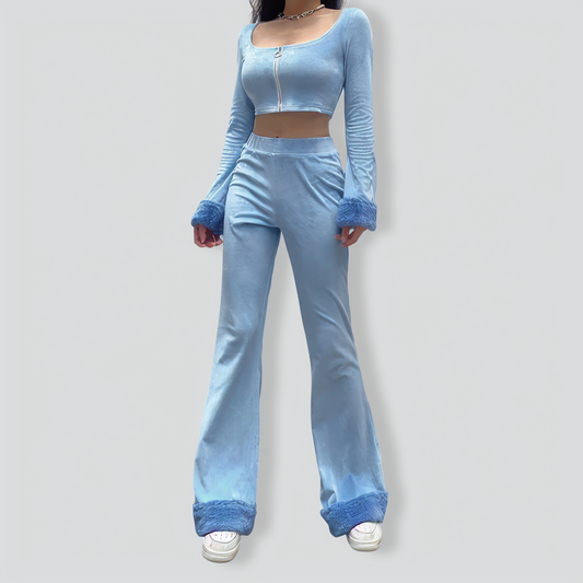 Belly Shirt Zipper Slim Suit