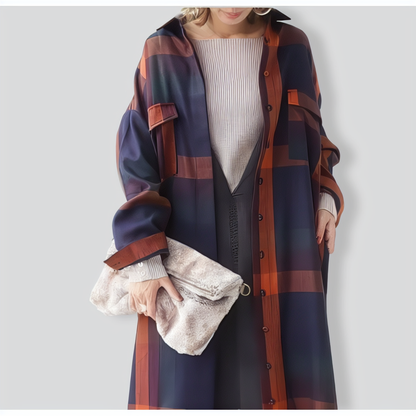 Ladies Casual Loose Plaid Suit