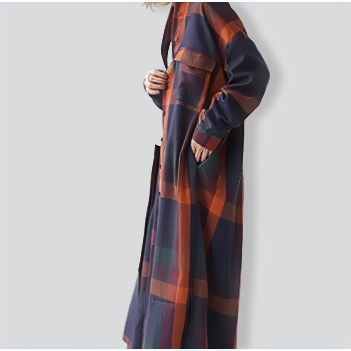 Ladies Casual Loose Plaid Suit