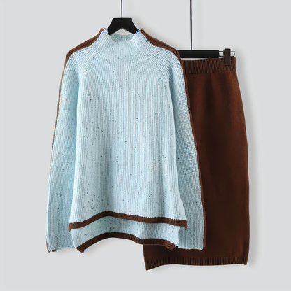 Elegant Package Hip Skirt With Sweater Top Two Pieces Sets
