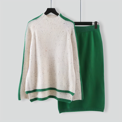 Elegant Package Hip Skirt With Sweater Top Two Pieces Sets