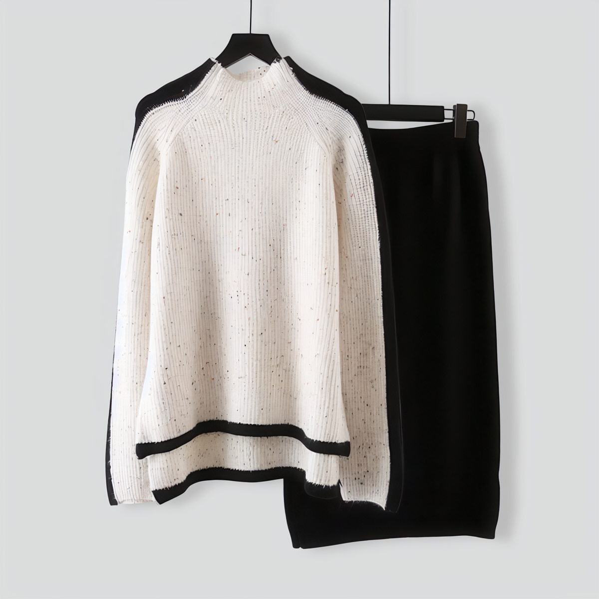 Elegant Package Hip Skirt With Sweater Top Two Pieces Sets