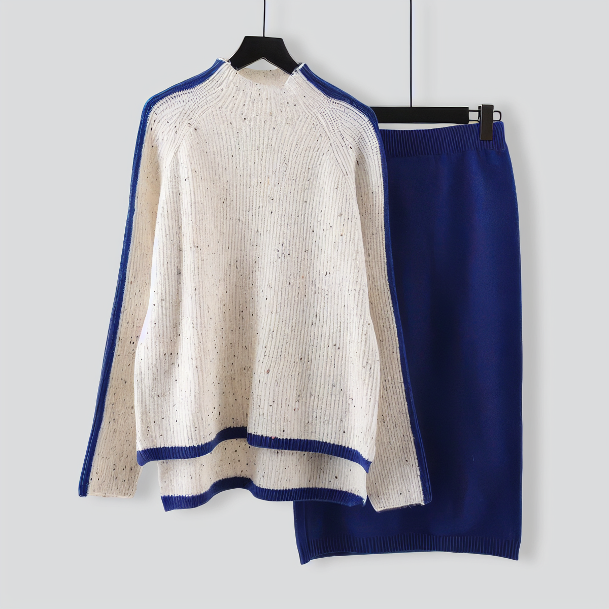 Elegant Package Hip Skirt With Sweater Top Two Pieces Sets