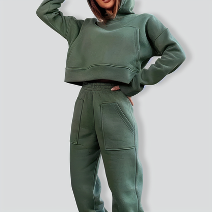 Casual Pocket Hooded Tracksuit