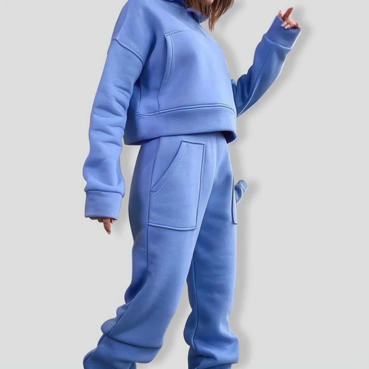 Casual Pocket Hooded Tracksuit