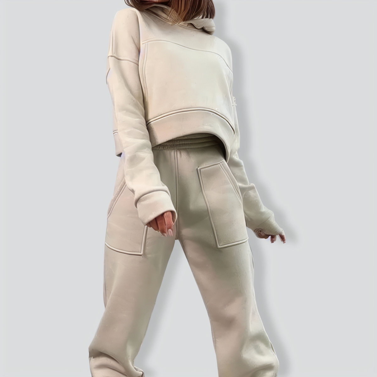 Casual Pocket Hooded Tracksuit