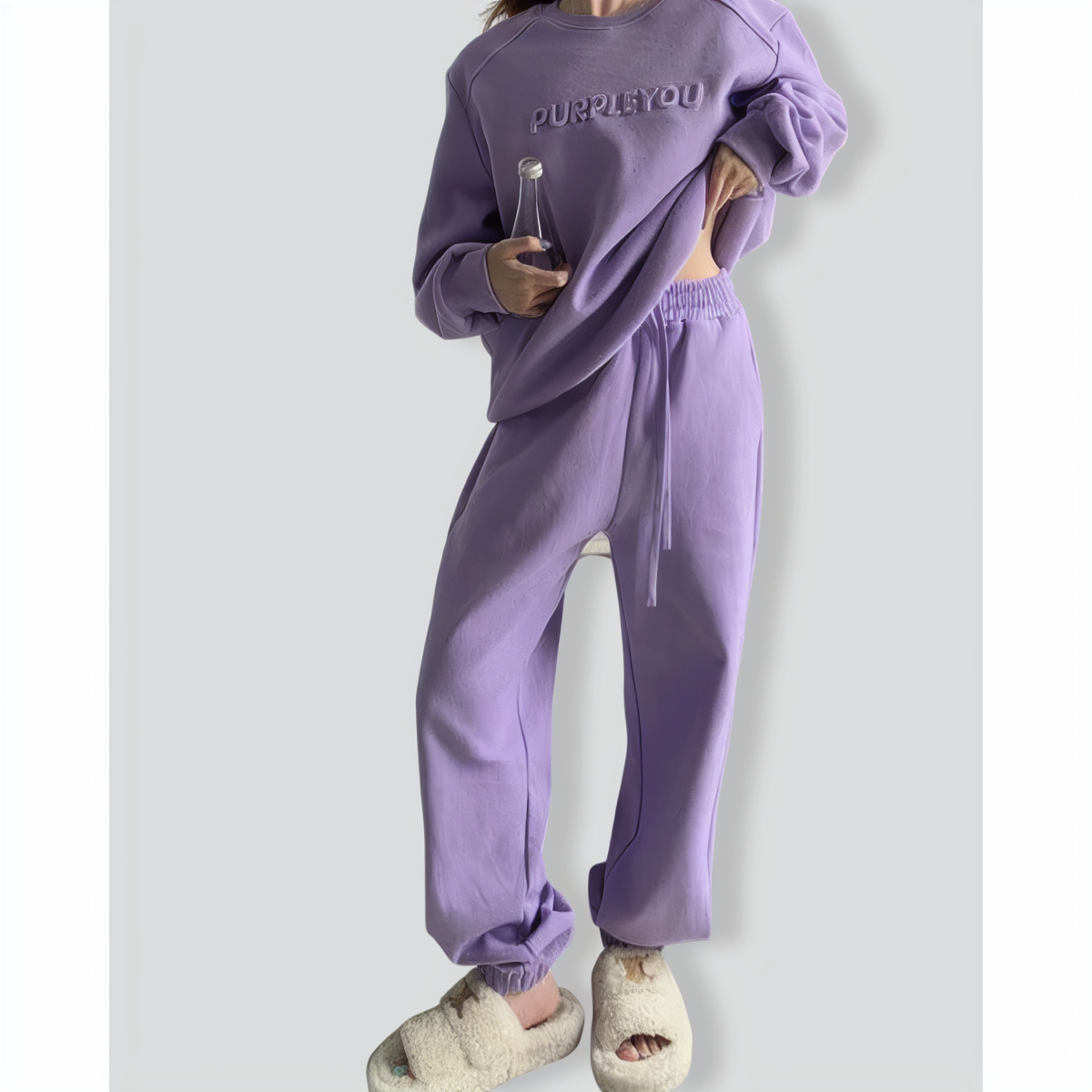 Purple Baggy Casual Tracksuit