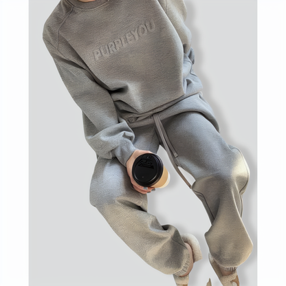 Purple Baggy Casual Tracksuit