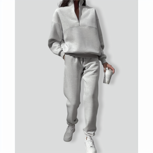 Zip Stand Collar Comfortable Loose Loungewear Tracksuit