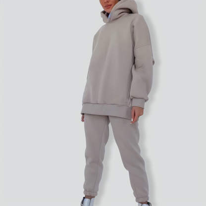 Casual Solid Color Long Sleeves Hooded Set