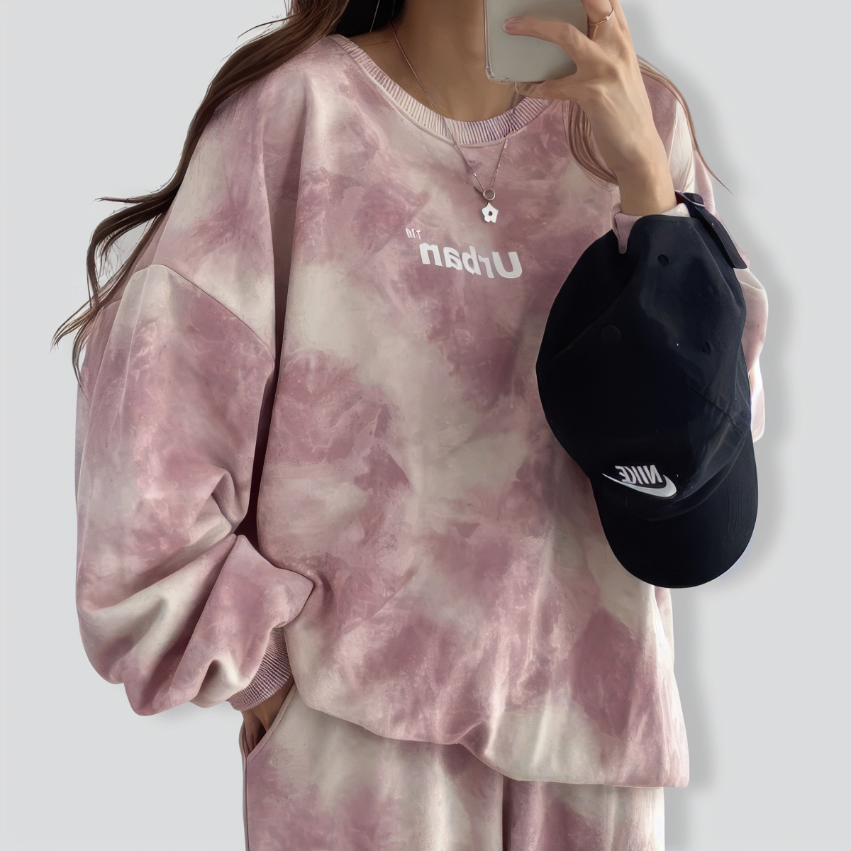 Casual Tie Dye Loose Two-piece Set