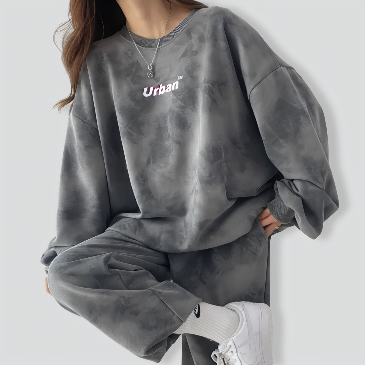 Casual Tie Dye Loose Two-piece Set