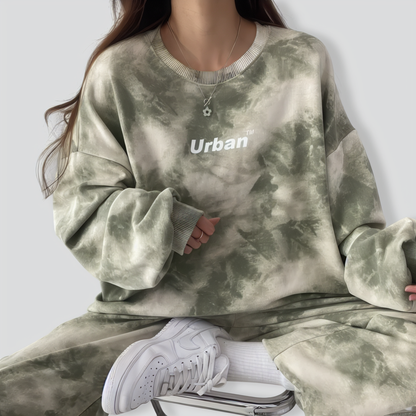 Casual Tie Dye Loose Two-piece Set