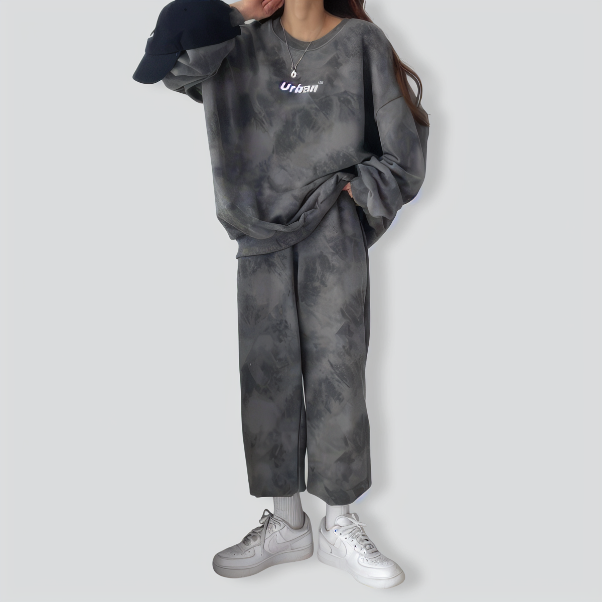 Casual Tie Dye Loose Two-piece Set