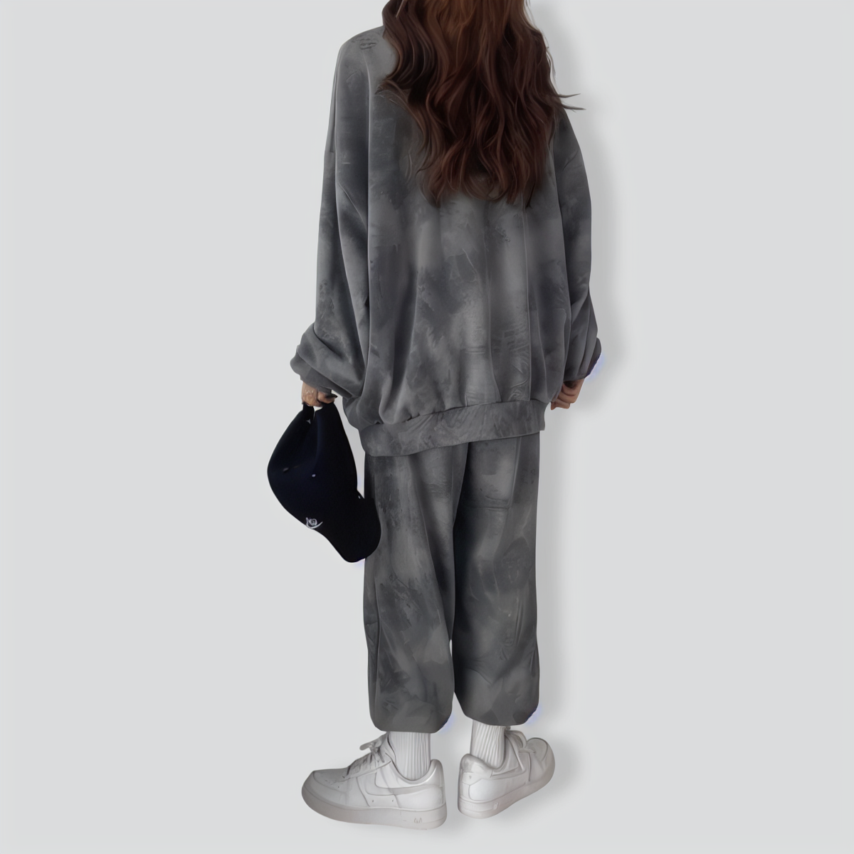 Casual Tie Dye Loose Two-piece Set