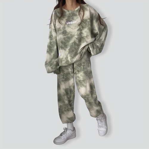 Casual Tie Dye Loose Two-piece Set