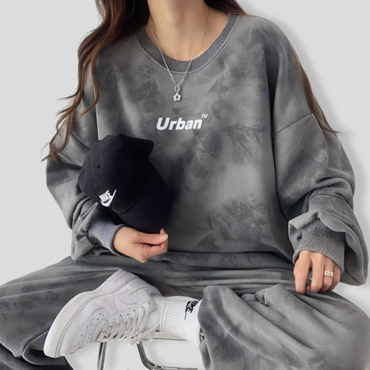 Casual Tie Dye Loose Two-piece Set